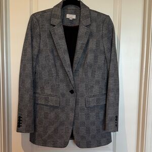 LOFT Charcoal Checkered Women's Blazer